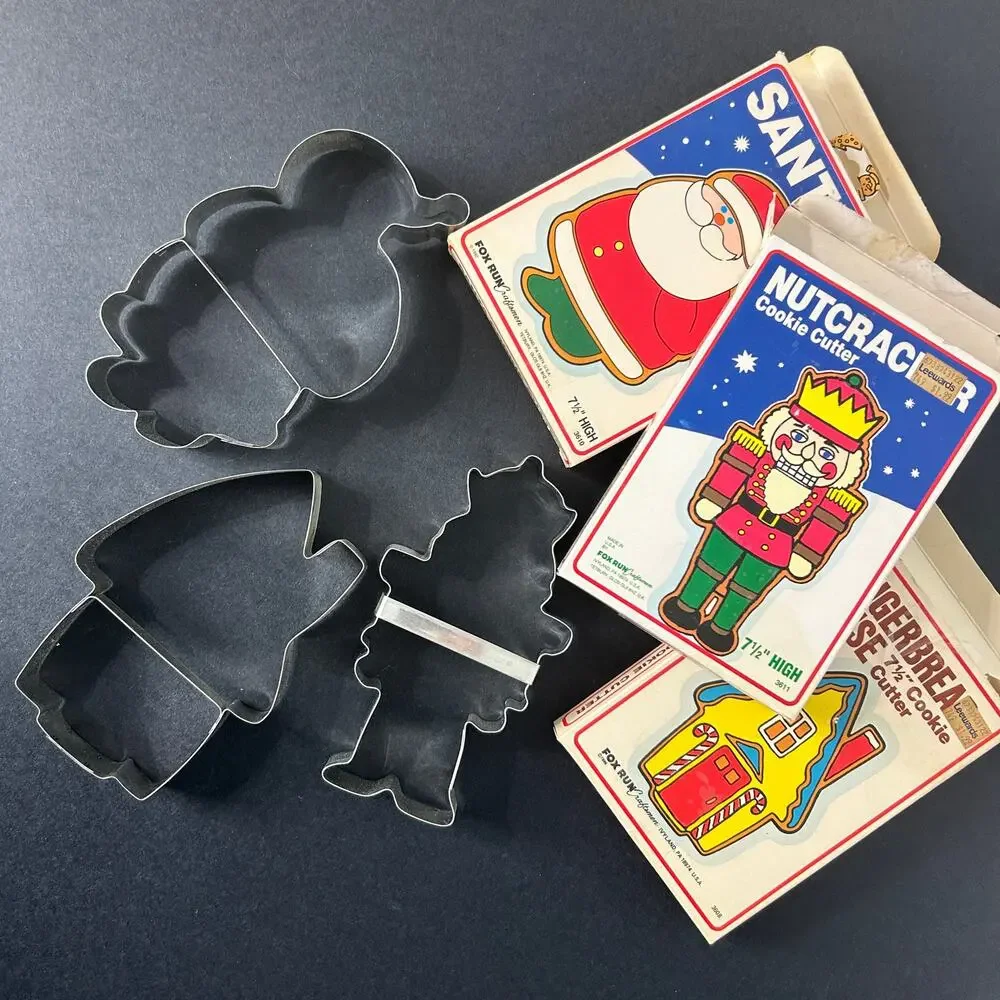 Vintage Fox Run Christmas Cookie Cutters 7.5